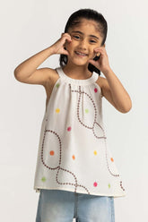 Toddler Girl Off White Basic Blouse TG-BLS-SS24-001